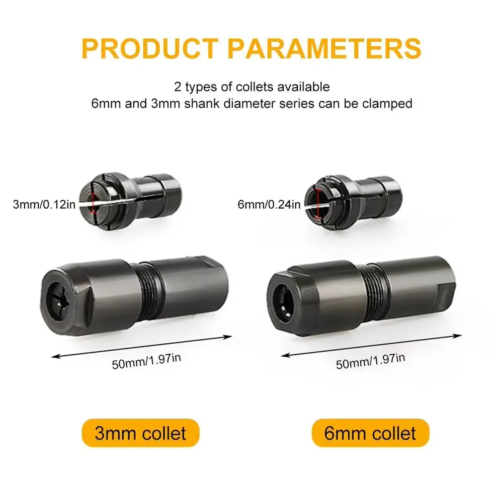 1Pcs Modified Angles Grinders Attachment To Straight Grinder Metal Thread Converters M10 Thread Universal 6/3mm Adapter Chuck