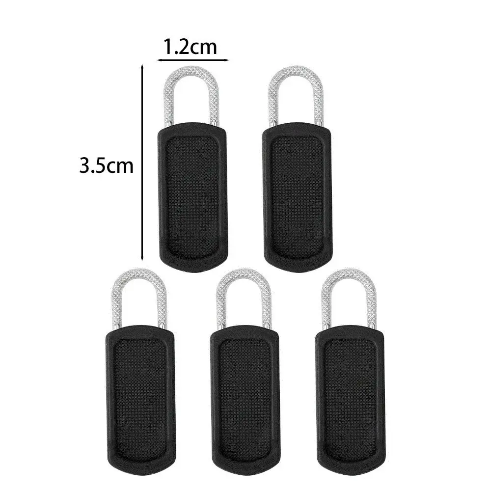 5Pcs Detachable Zipper Puller Replacement Metal Zipper Head Universal Instant Zipper Repair Kits Backpack Clothes Jackets Slider