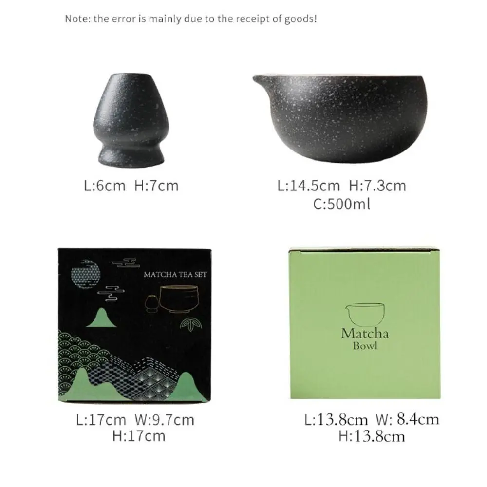 Ceramic Matcha Tea Set Large Capacity High Temperature Resistant Matcha Bowl Smooth Durable Green Tea Maker Cup