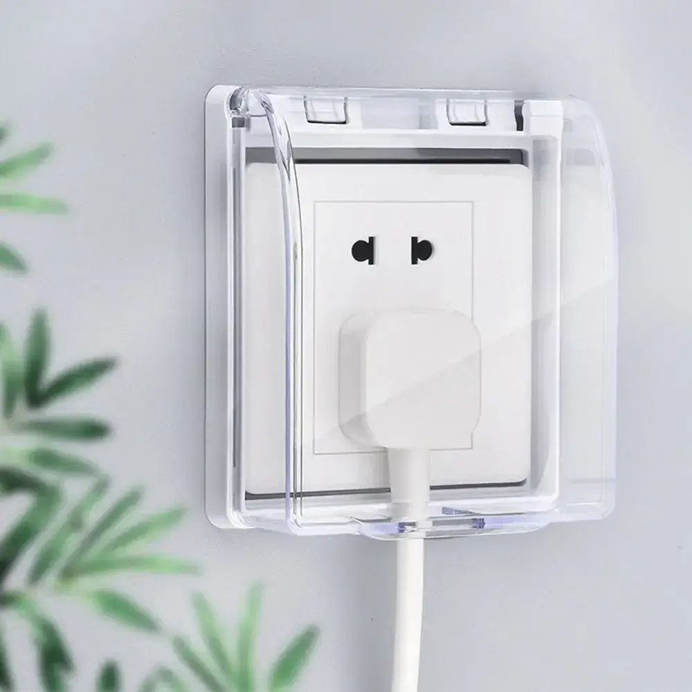 Waterproof 86 Type Switch Protective Cover Power Outlet Kids Safety Electric Plug Cover Splash-Proof Box Socket Protector Home