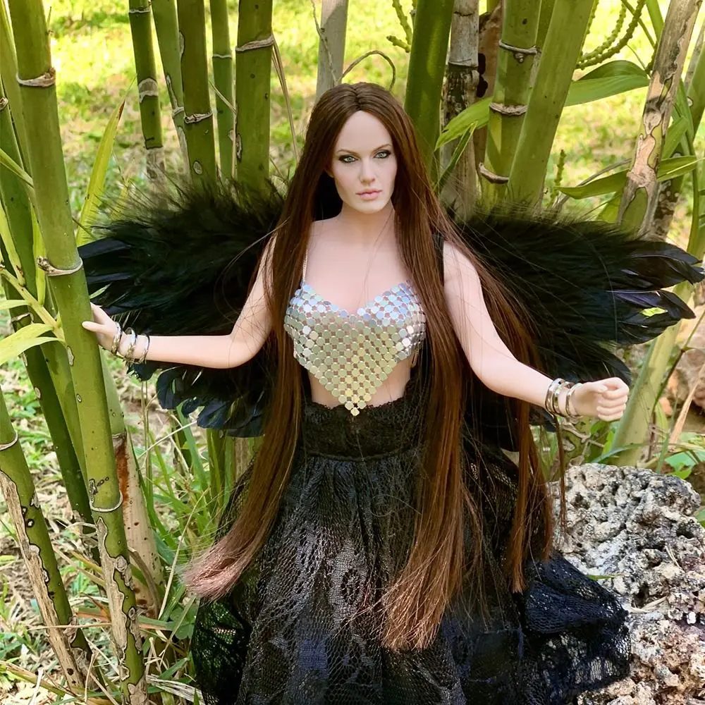 Mini Angel Feather Wings For Doll Photo Props Black Wing Hanging Ornament Angel White Wing DIY Costume Holiday Party Decoration