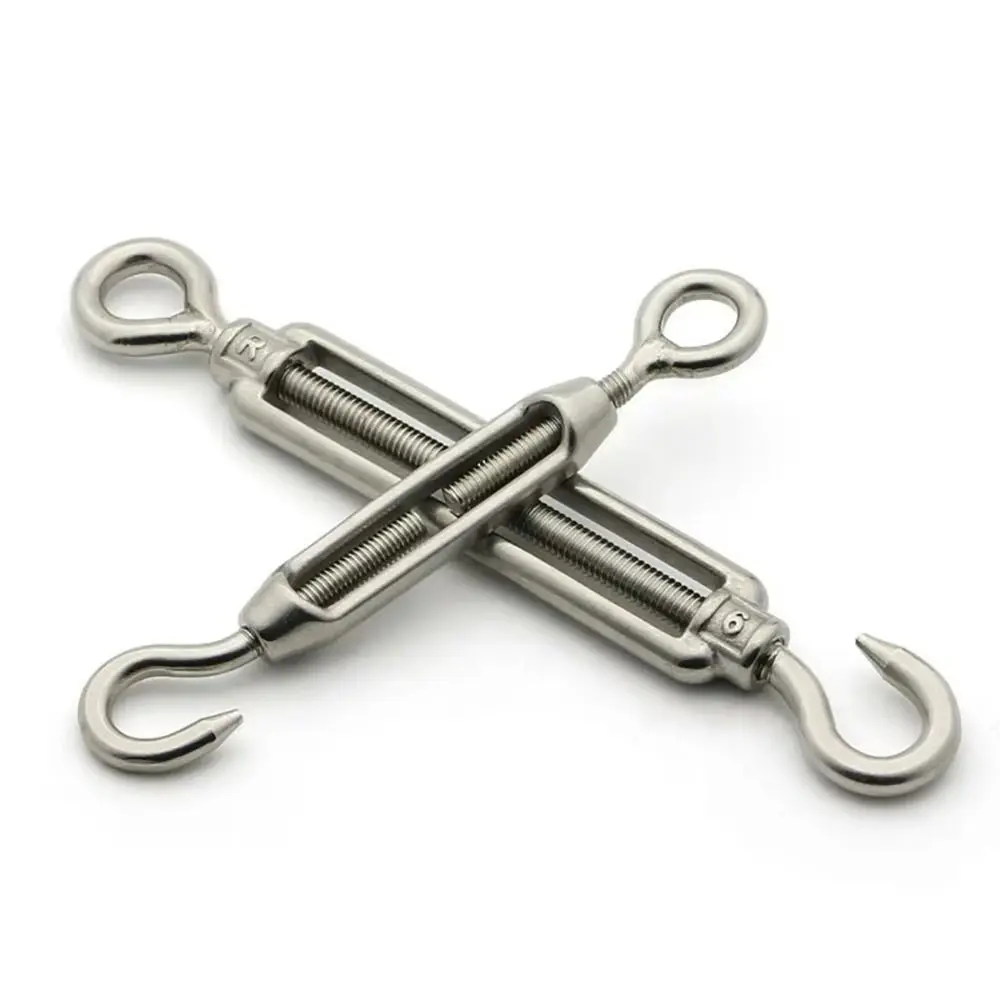 1Pcs Hooks & Eye Turnbuckle Wire Rope Tensioner 304 Stainless Steel Oc Oo Cc Type Tension Device Line M4/M5/M6/M8