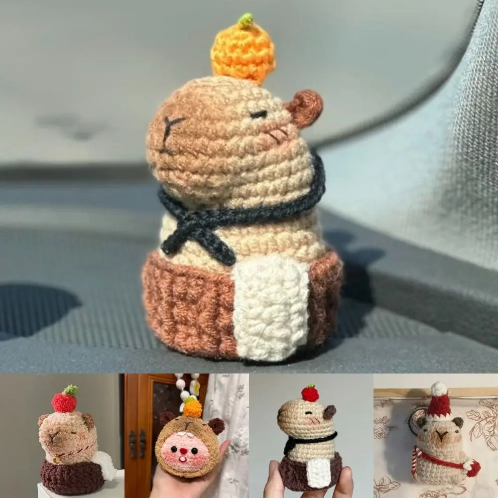 New Beginner Crochet Stuffed Animal Kit Handmade with Crochet Hooks Yarn Set Kit Guinea Pig DIY Set Capybara DIY Crochet Kit
