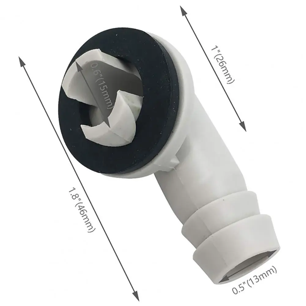 Good Conditioner Drain Connector Plastic Sturdy 1.8 Inch Versatile ACDrain Pipe Connector  Air Conditioning Unit Blended