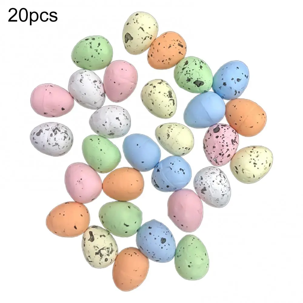 Happy Colorful Eggs Plastic Foamy Skin-friendly Cute Eggs Ornament  Easter Eggs Thick