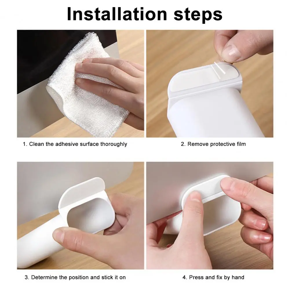 Hanging Pen Holder Capacity Desktop Storage Box Pen Holder for Table Organization Self Adhesive Pencil Storage for Office