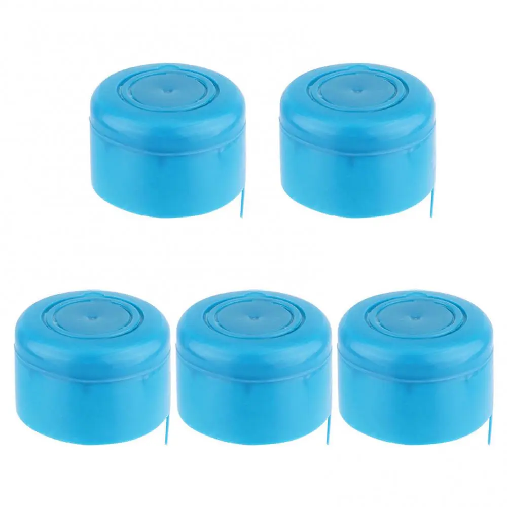 Reusable Plastic 5Pcs 3/5 Gallon Barrelled Water Thicken Snap-on Replacement Cap