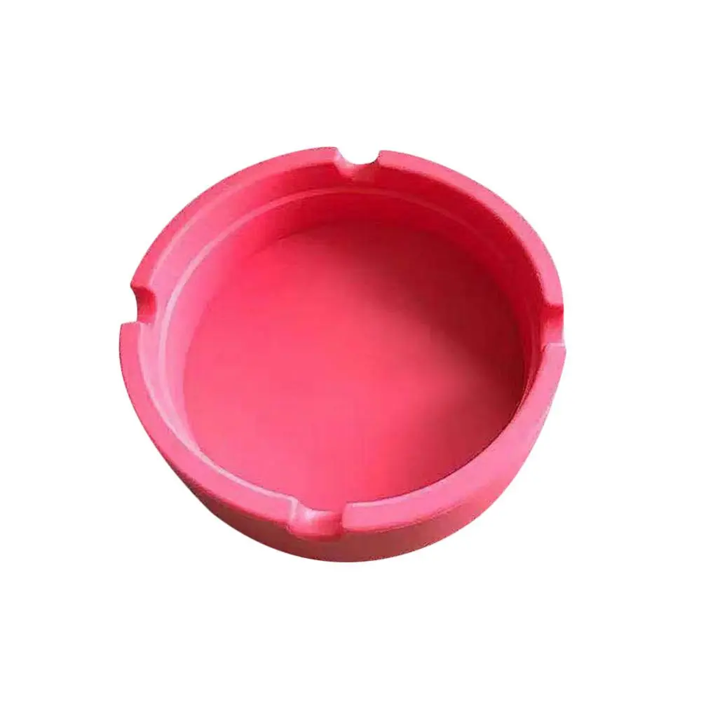 Silicone Soft Round Ashtray Cigarette Holder Heat Resistant Ash Tray Plates Ashtrays