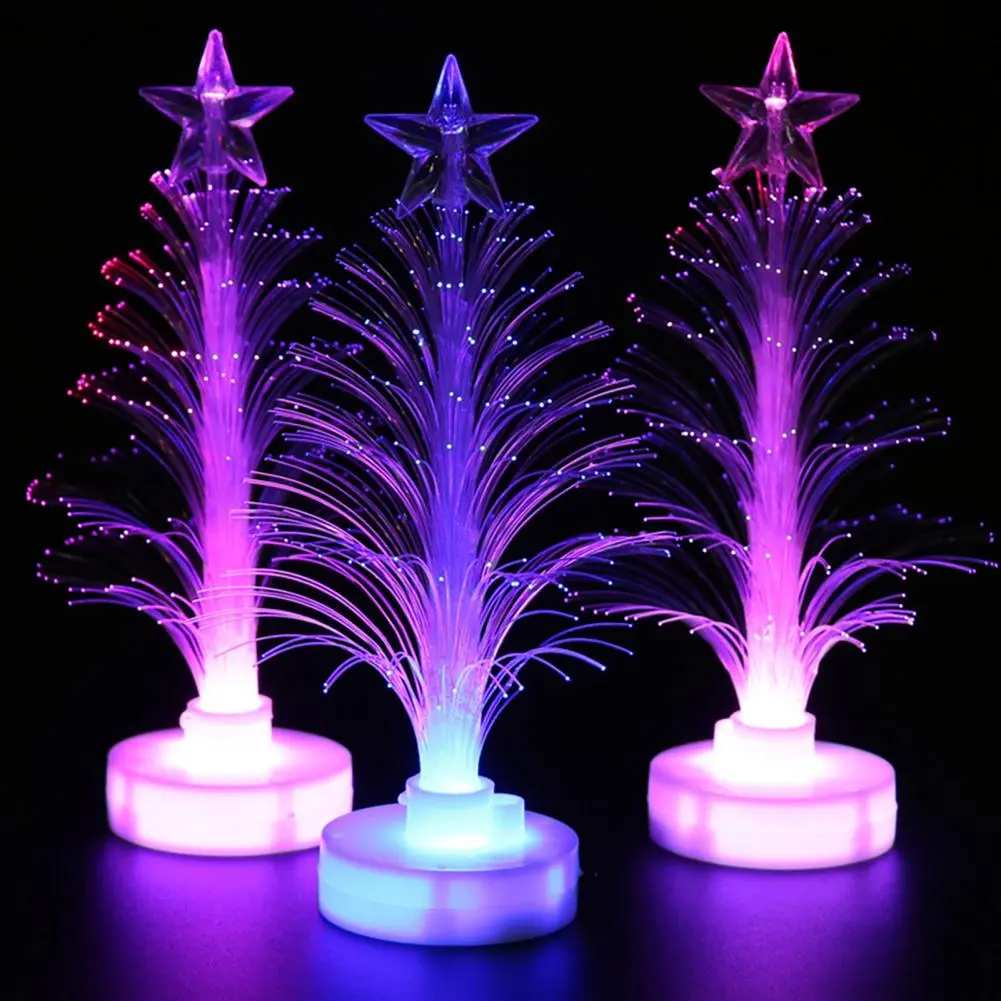 Christmas Tree LED Fiber Optic Nightlight Lamp Light Creative Star Light Xmas Decoration Night