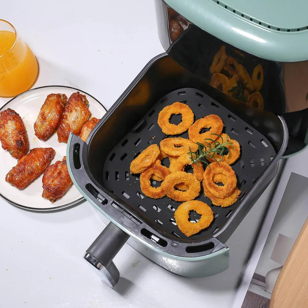 Non-stick Steamer Pad Silicone Baking Pad Grill Pan Set for Air Fryer Heat Resistant Accessories Replacement Tray Rack for Air