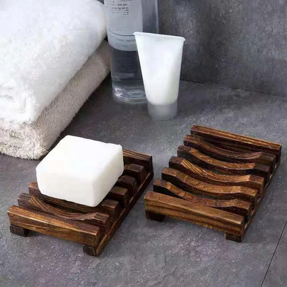 Soap Box Natural Bamboo Dishes Bath Soap Holder Bamboo Case Tray Wooden Prevent Mildew Drain Box Bathroom Washroom Tools