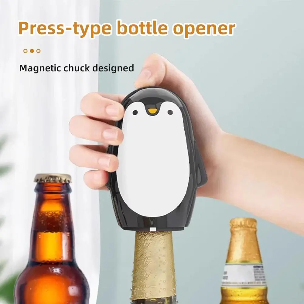 Wine Bottle Penguin-shaped Magnetic Bottle Opener for Beer Wine Soda Bar Tool for Cola Bottles Cute Kitchen Accessory Bottle