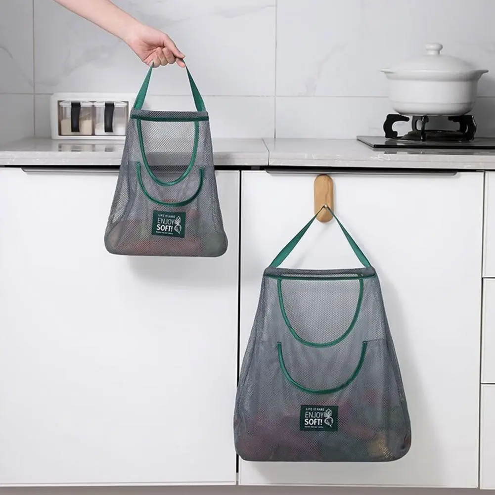 Easy-to-clean Hanging Vegetable Bag Capacity Hanging Mesh Bag for Fruit Vegetables Strong Load-bearing Storage Net for Ginger