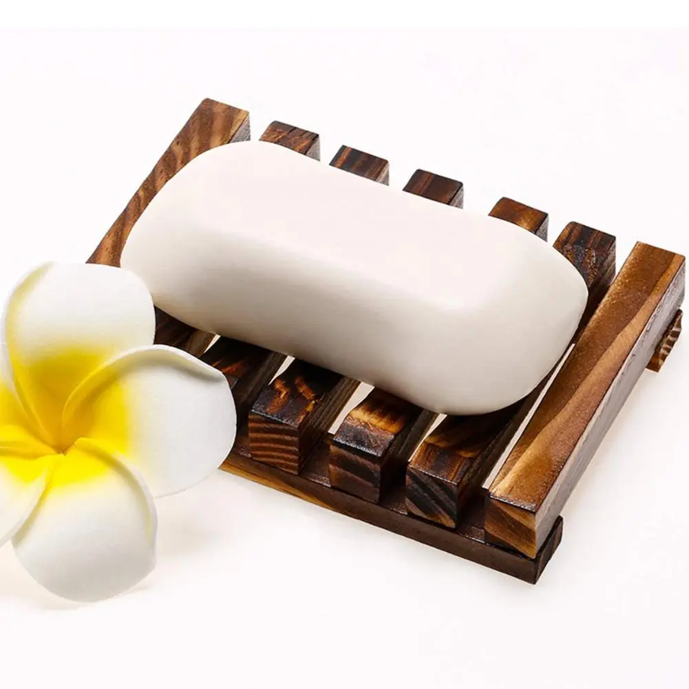 Soap Box Natural Bamboo Dishes Bath Soap Holder Bamboo Case Tray Wooden Prevent Mildew Drain Box Bathroom Washroom Tools
