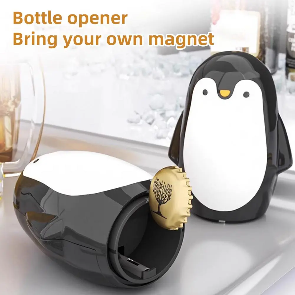 Wine Bottle Penguin-shaped Magnetic Bottle Opener for Beer Wine Soda Bar Tool for Cola Bottles Cute Kitchen Accessory Bottle