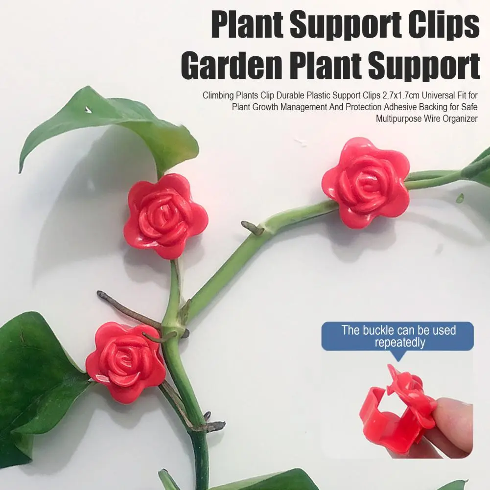 Plant Wall Fixture Clip Self-adhesive Rose Plant Climbing Wall Fixture Clip Set 20pcs Vine Fixing Hooks for Wall for Climbing
