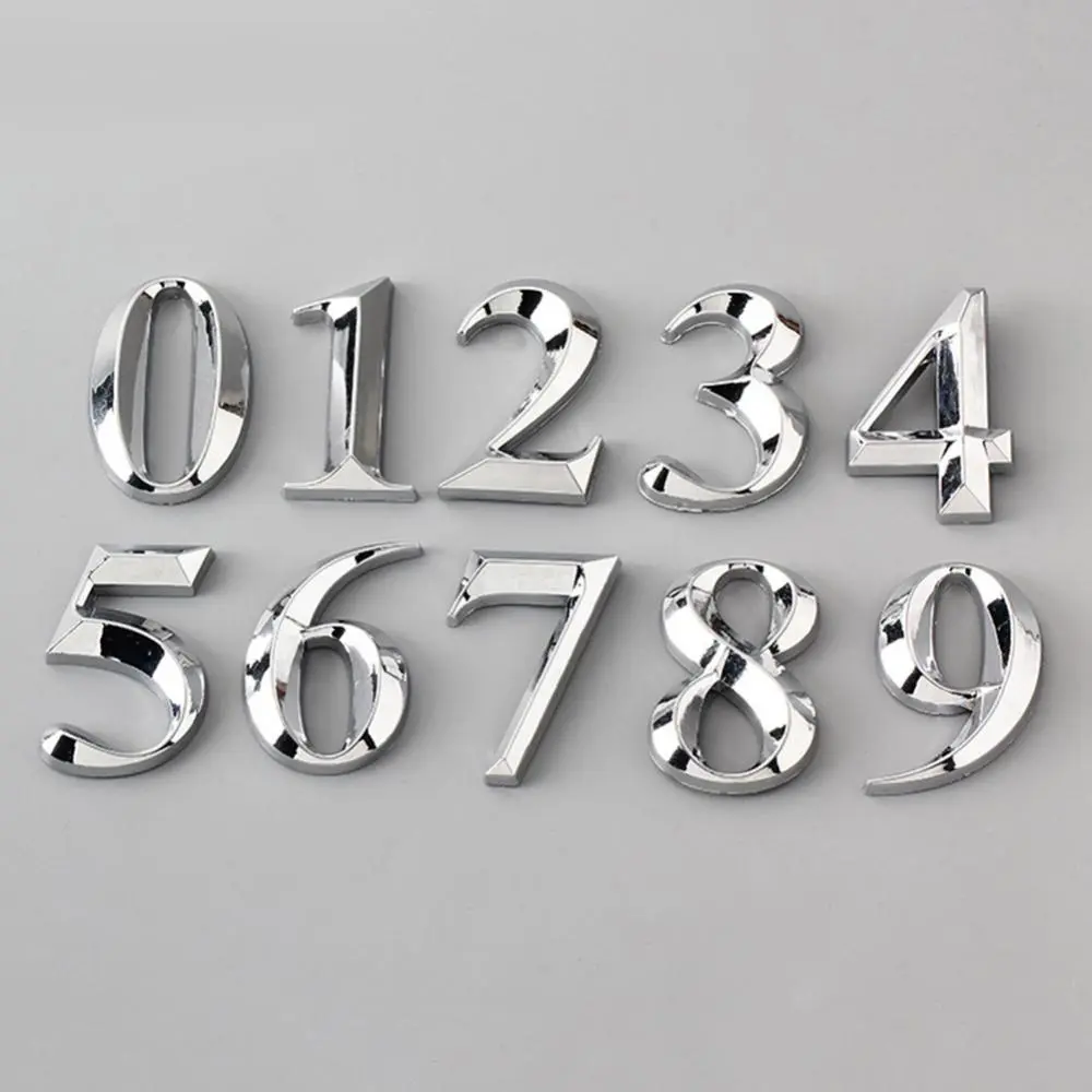 Plated House Door Plaque Address Number Digit Figure Plate Sign Hotel Home Decor