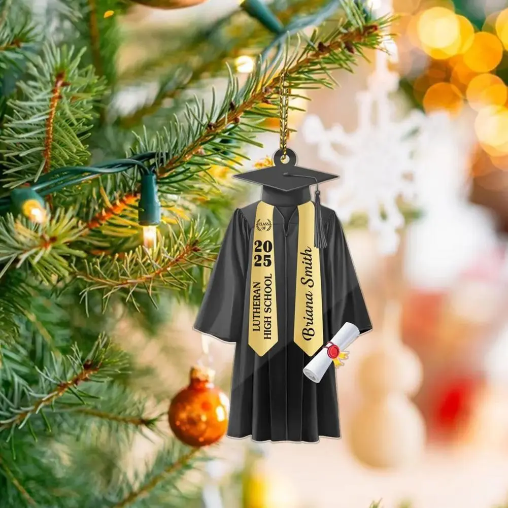 Acrylic Ornament Class of 2025 Graduation Ornament High School College University Graduate Gift Acrylic Gown Stole for Senior