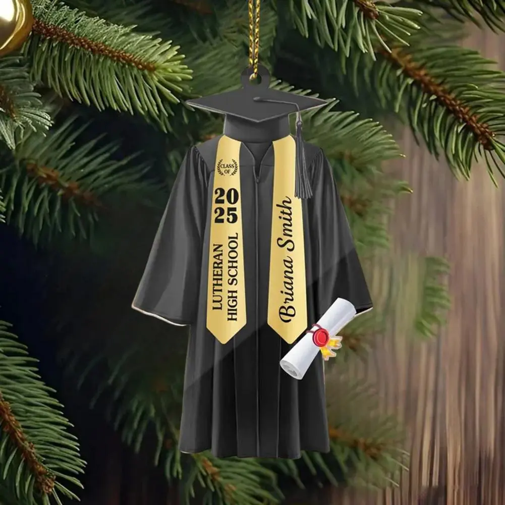 Acrylic Ornament Class of 2025 Graduation Ornament High School College University Graduate Gift Acrylic Gown Stole for Senior