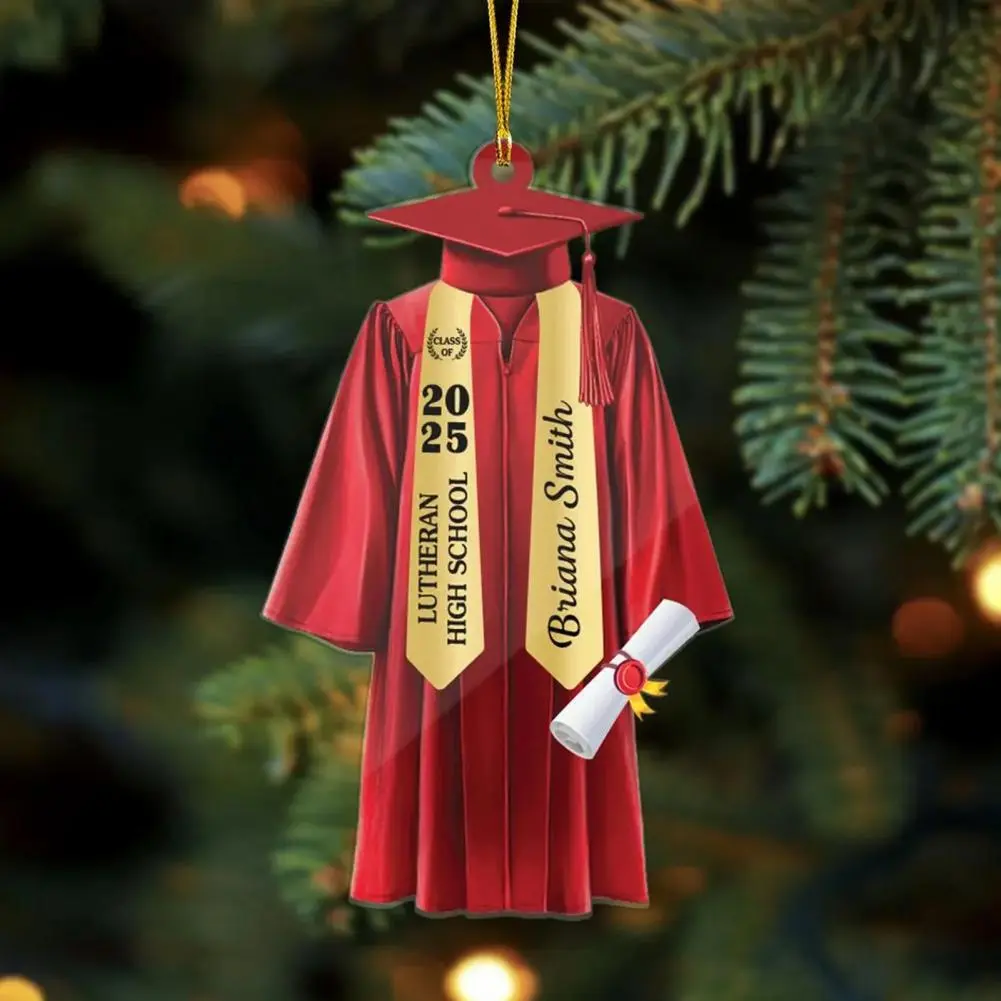 Acrylic Ornament Class of 2025 Graduation Ornament High School College University Graduate Gift Acrylic Gown Stole for Senior