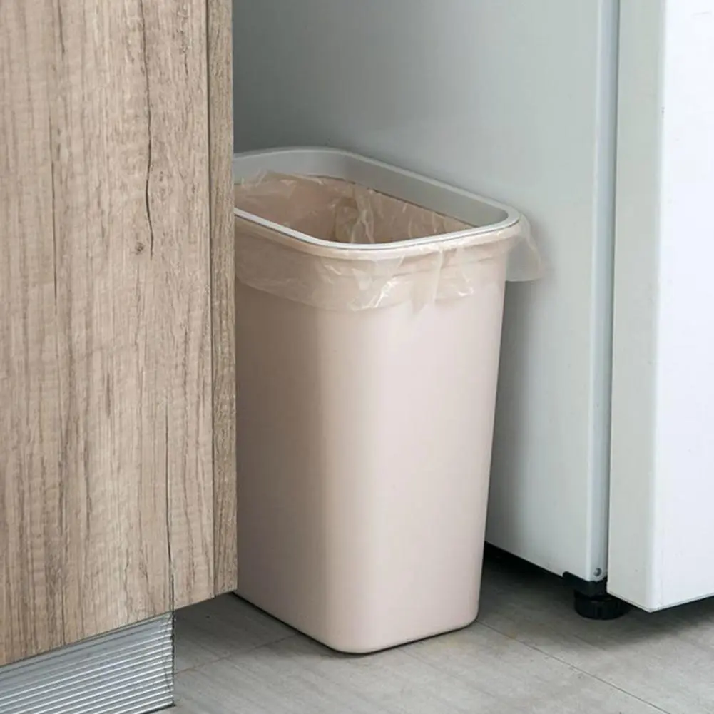 Compact Basket Elegant Slim Bathroom Trash Bin with Capacity High Durability Decorative Garbage Container for Easy Modern