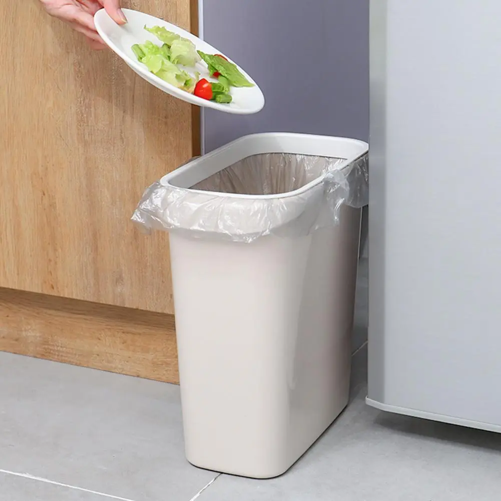 Compact Basket Elegant Slim Bathroom Trash Bin with Capacity High Durability Decorative Garbage Container for Easy Modern