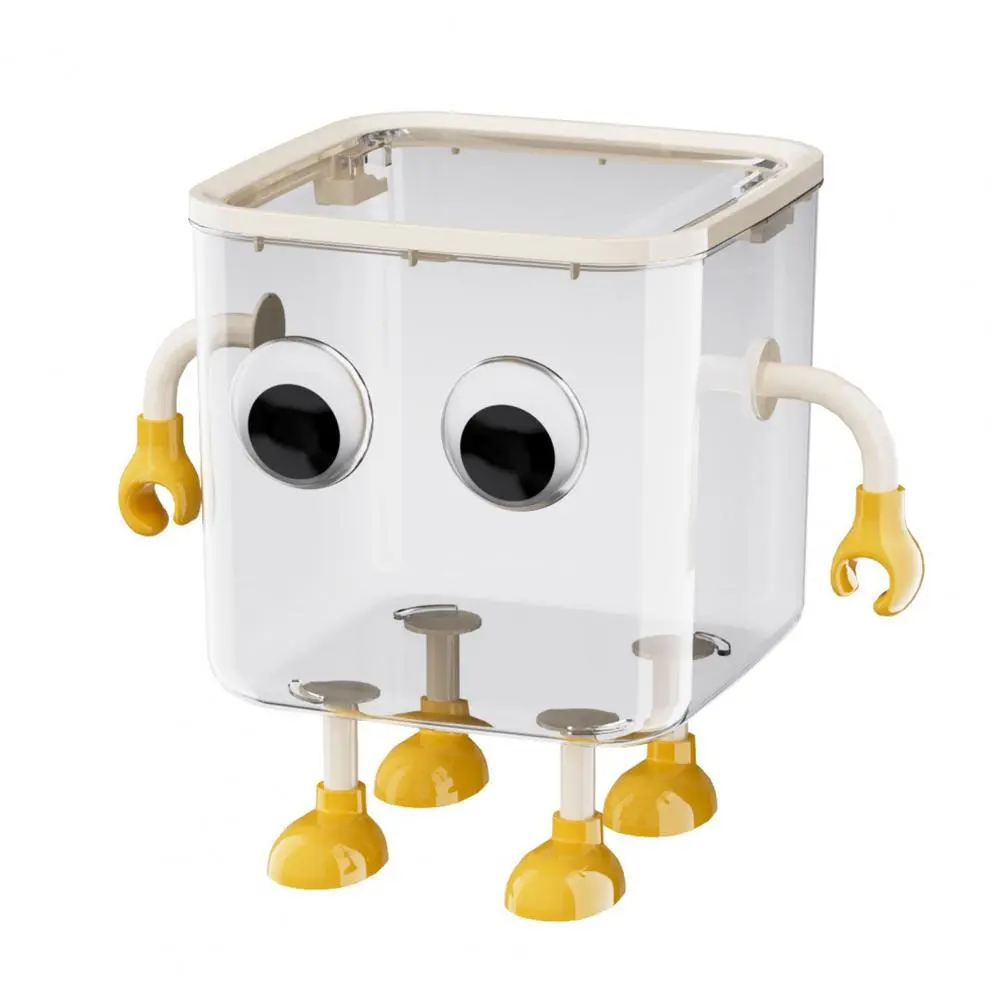 Desktop Garbage Bin Adorable Cartoon Shape Desktop Trash with Capacity Transparent Design Cute Small Garbage Bin for Office