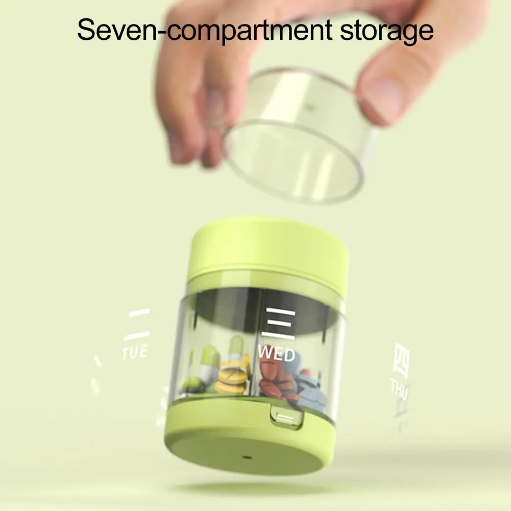 Moisture-resistant Pill Organizer Weekly Pill Box Organizer with Cutter for Capacity Medicine Dispensing Compact Design Portable