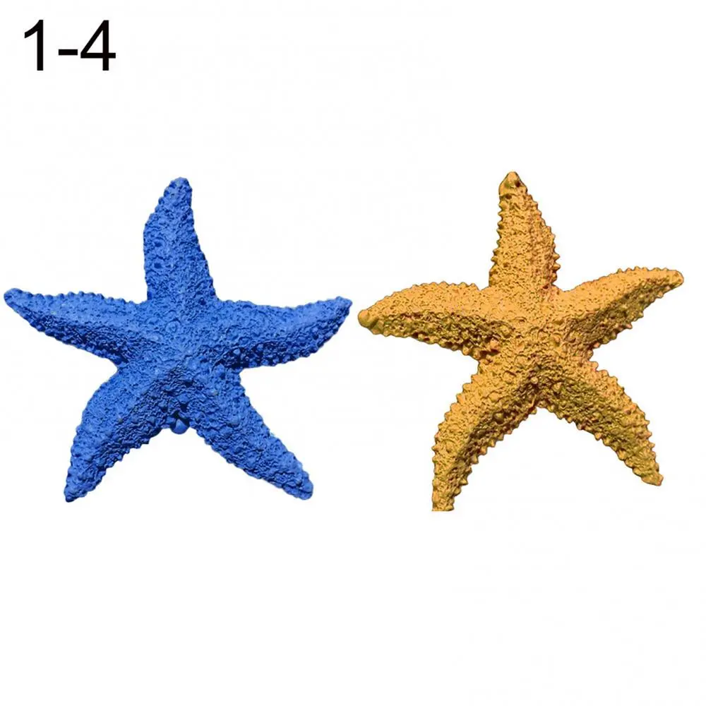 Aquarium Decoration Resin Aquarium Decor Decoration Mini 2Pcs Fish Tank Ornament Mediterranean Starfish Aquarium Decoration
