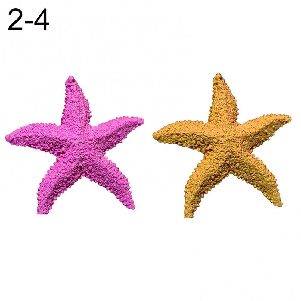 Aquarium Decoration Resin Aquarium Decor Decoration Mini 2Pcs Fish Tank Ornament Mediterranean Starfish Aquarium Decoration