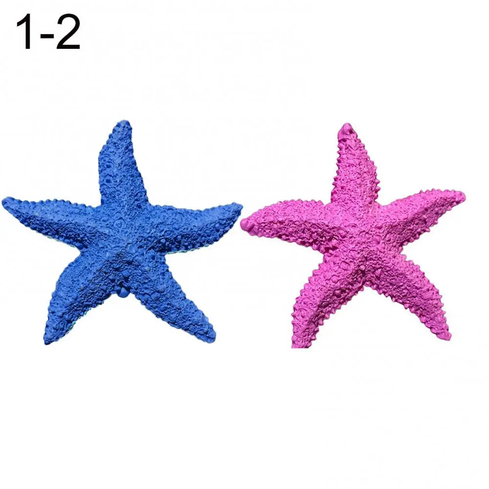 Aquarium Decoration Resin Aquarium Decor Decoration Mini 2Pcs Fish Tank Ornament Mediterranean Starfish Aquarium Decoration