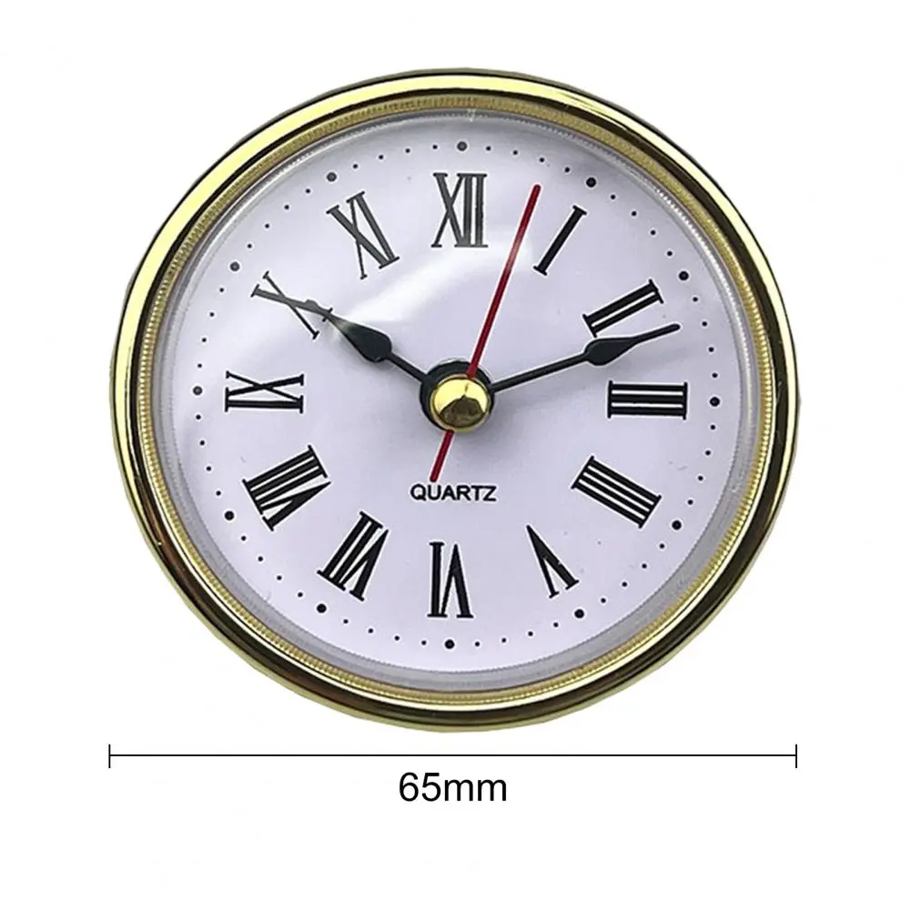 1PC Gold Rim 65MM Insert Quartz Clock for Built - in Insert Clock Head DIY Desk Clock