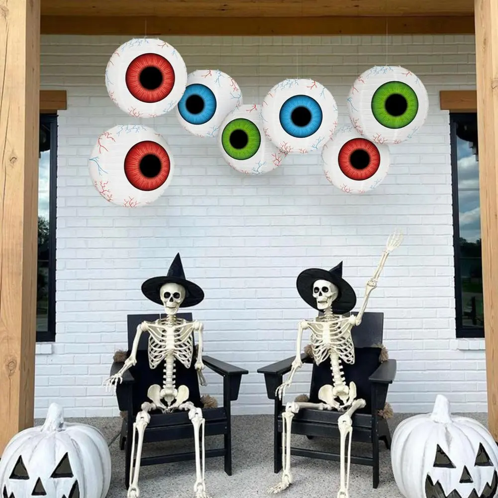 Striking Atmosphere Lantern Spooky Halloween Party Supplies Eyeball Lantern Eye Balloons for Haunted House Decorations Themed