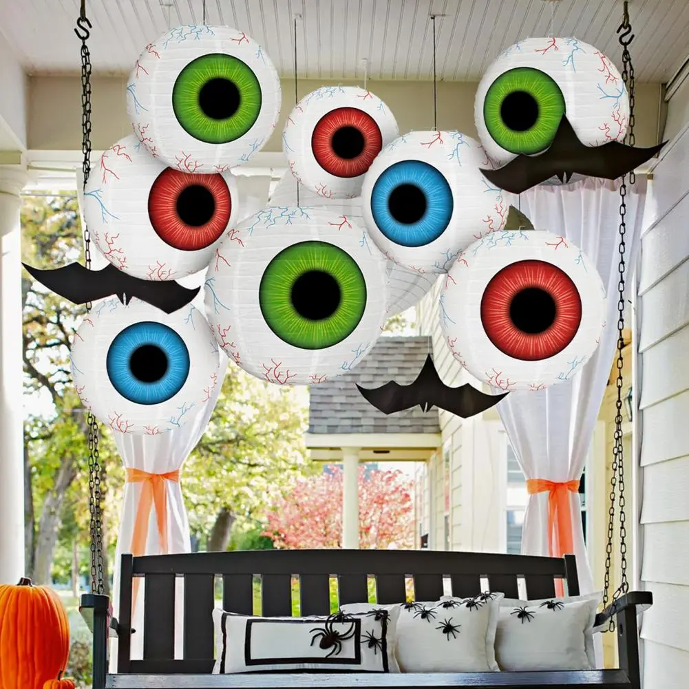 Striking Atmosphere Lantern Spooky Halloween Party Supplies Eyeball Lantern Eye Balloons for Haunted House Decorations Themed