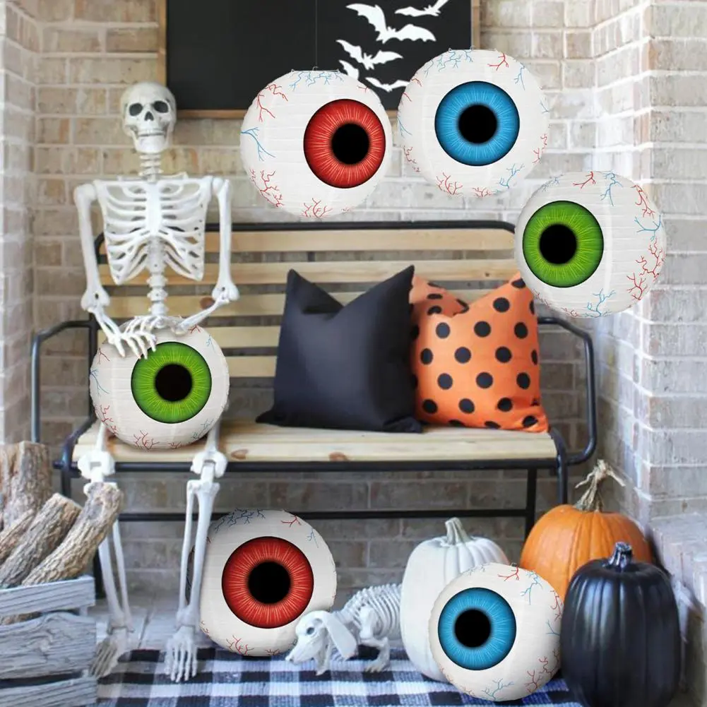 Striking Atmosphere Lantern Spooky Halloween Party Supplies Eyeball Lantern Eye Balloons for Haunted House Decorations Themed