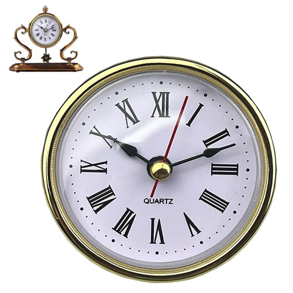 1PC Gold Rim 65MM Insert Quartz Clock for Built - in Insert Clock Head DIY Desk Clock