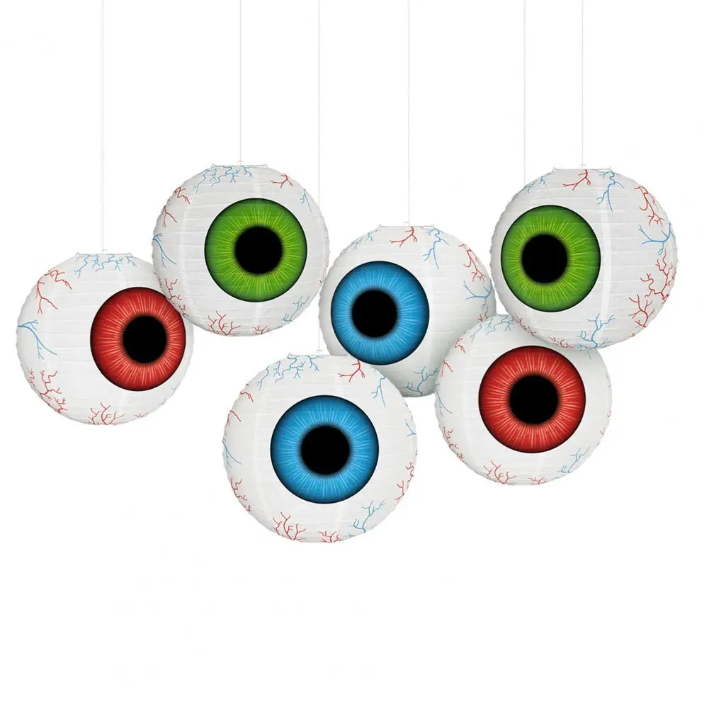 Striking Atmosphere Lantern Spooky Halloween Party Supplies Eyeball Lantern Eye Balloons for Haunted House Decorations Themed