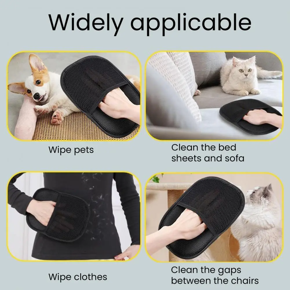 Breathable Mesh Pet Grooming Gloves Pet Hair Removal Glove Set for Dogs Cats Double-sided Grooming Gloves for Smooth for Clothes