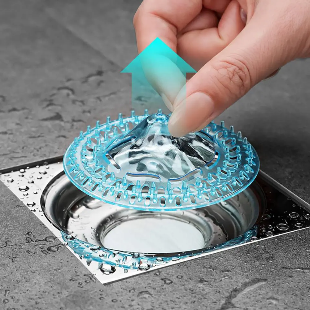 Shower Drain Hair Strainer 10pcs Easy Installation Plastic Hair Stopper Mesh Covers for Floor Drains Shower Drain Cover Home