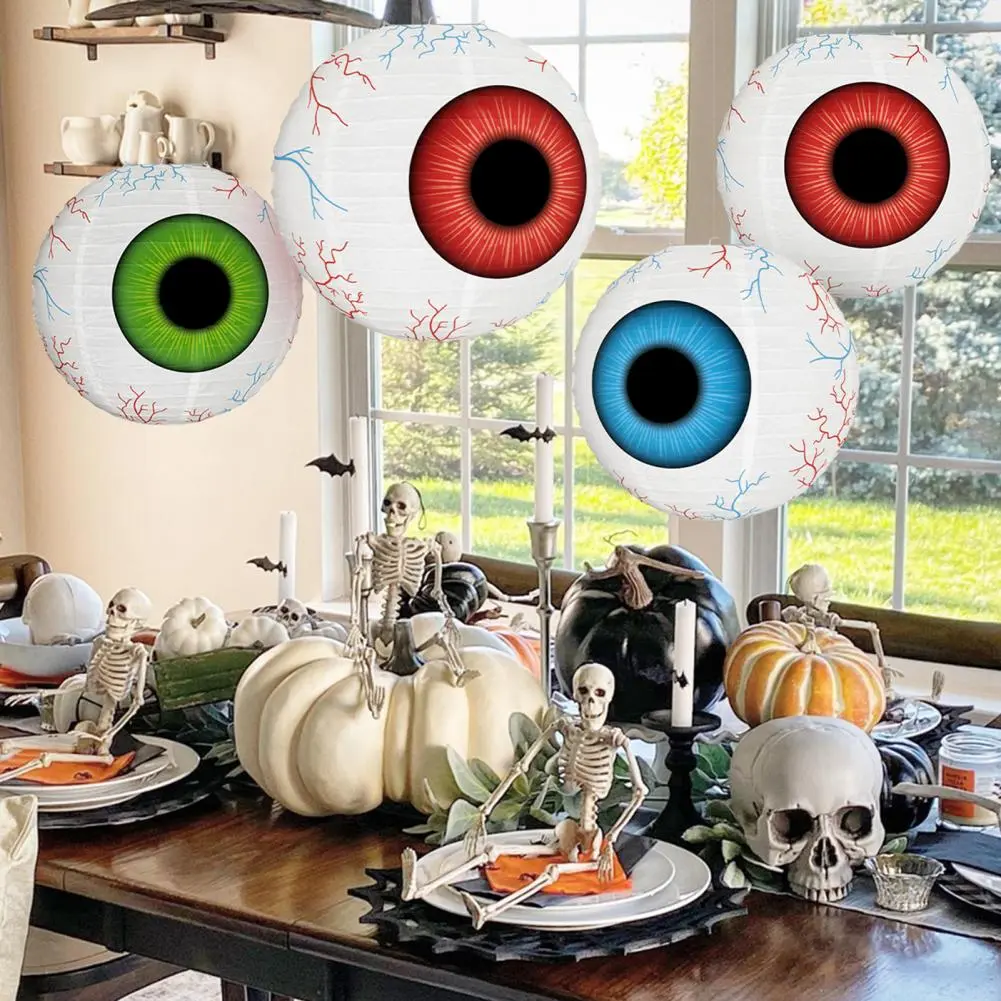 Striking Atmosphere Lantern Spooky Halloween Party Supplies Eyeball Lantern Eye Balloons for Haunted House Decorations Themed