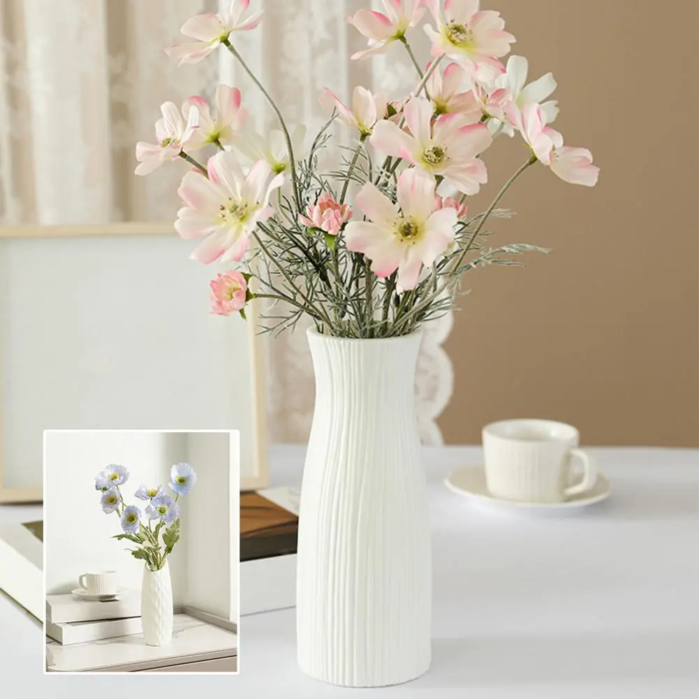 Home Decor Vase -friendly Imitation Ceramic Plastic Vase for Flower Arrangement Decoration White Decorative Vase for Home Decor