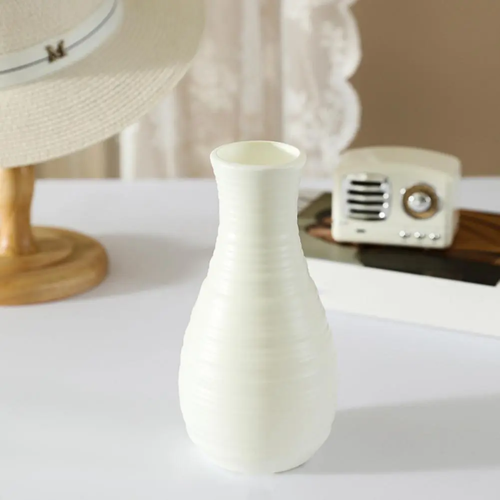 Home Decor Vase -friendly Imitation Ceramic Plastic Vase for Flower Arrangement Decoration White Decorative Vase for Home Decor