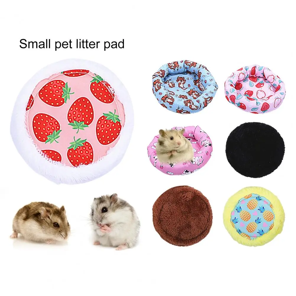 Lovely  Pet Sleep Mat Washable Hamster Hedgehog Rat Sleeping House Habitat Nest Comfortable Plush Hamster Cushion for Indoor