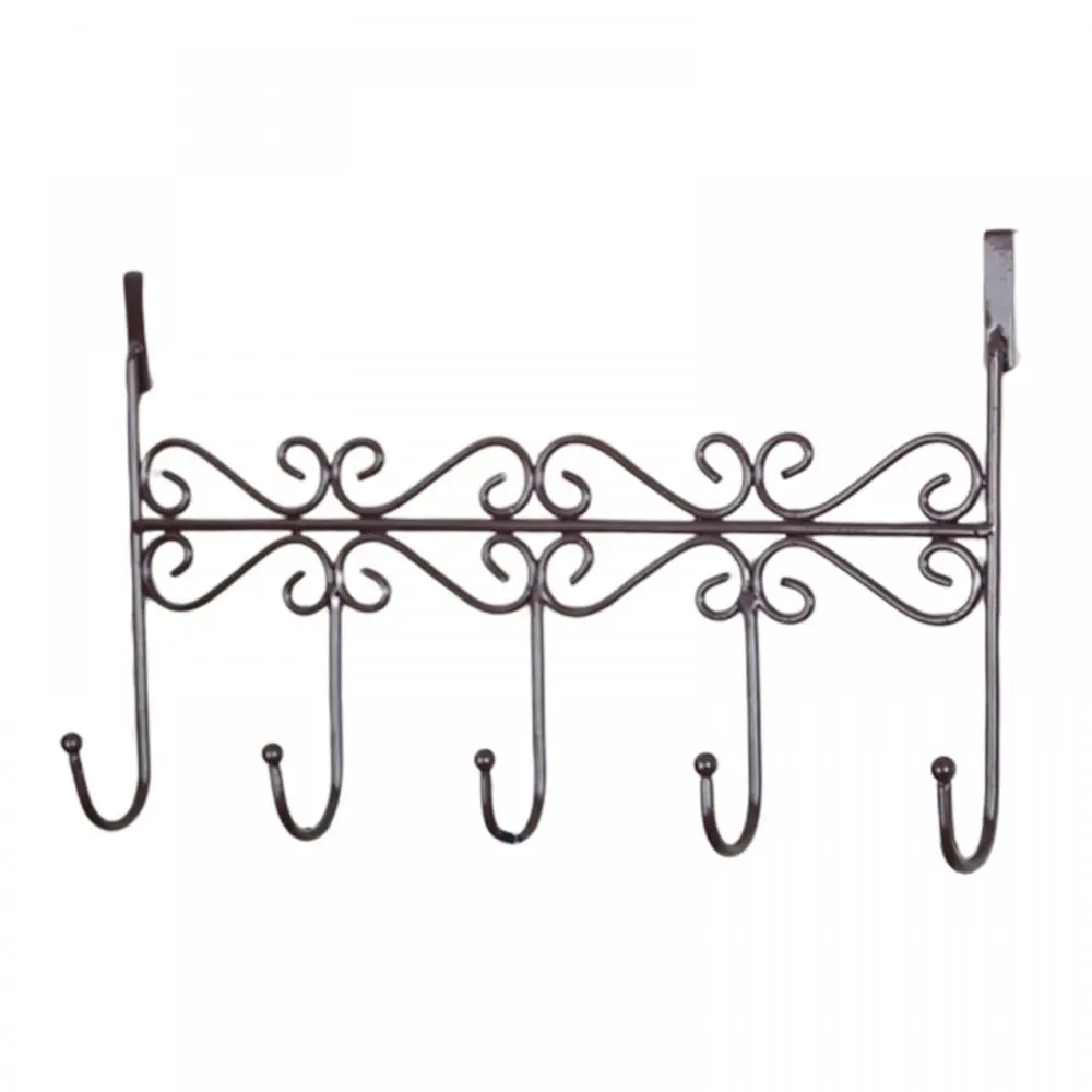 Wrought Iron Door Hook Punch Free Towel Hat Coat Clothes Bag Kitchen Door Hooks Hanger Bathroom wall hanging Rack