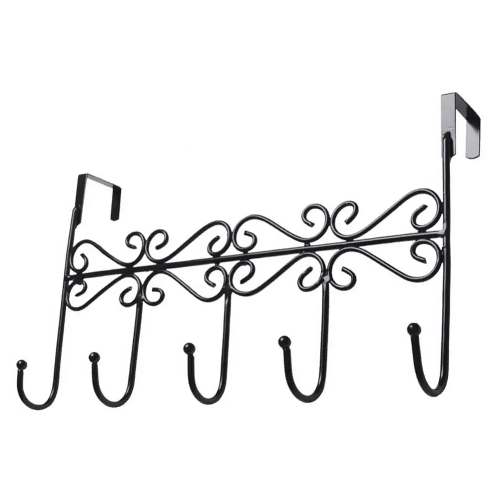 Wrought Iron Door Hook Punch Free Towel Hat Coat Clothes Bag Kitchen Door Hooks Hanger Bathroom wall hanging Rack