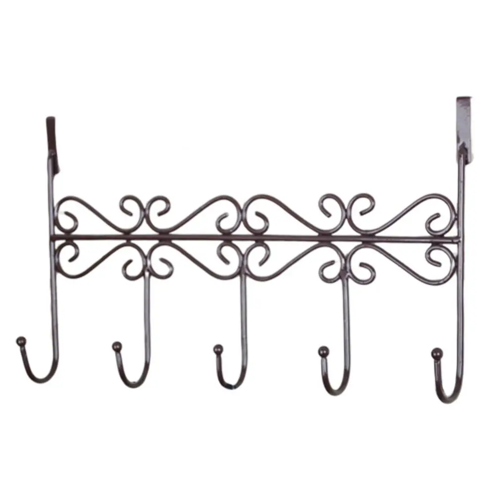 Wrought Iron Door Hook Punch Free Towel Hat Coat Clothes Bag Kitchen Door Hooks Hanger Bathroom wall hanging Rack