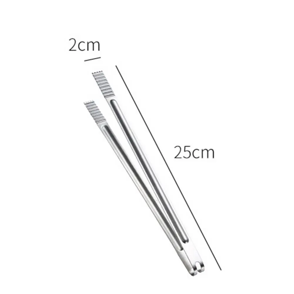 Portable Stainless Steel Kitchen Barbecue BBQ Meat Tongs Salad Steak Food Clip