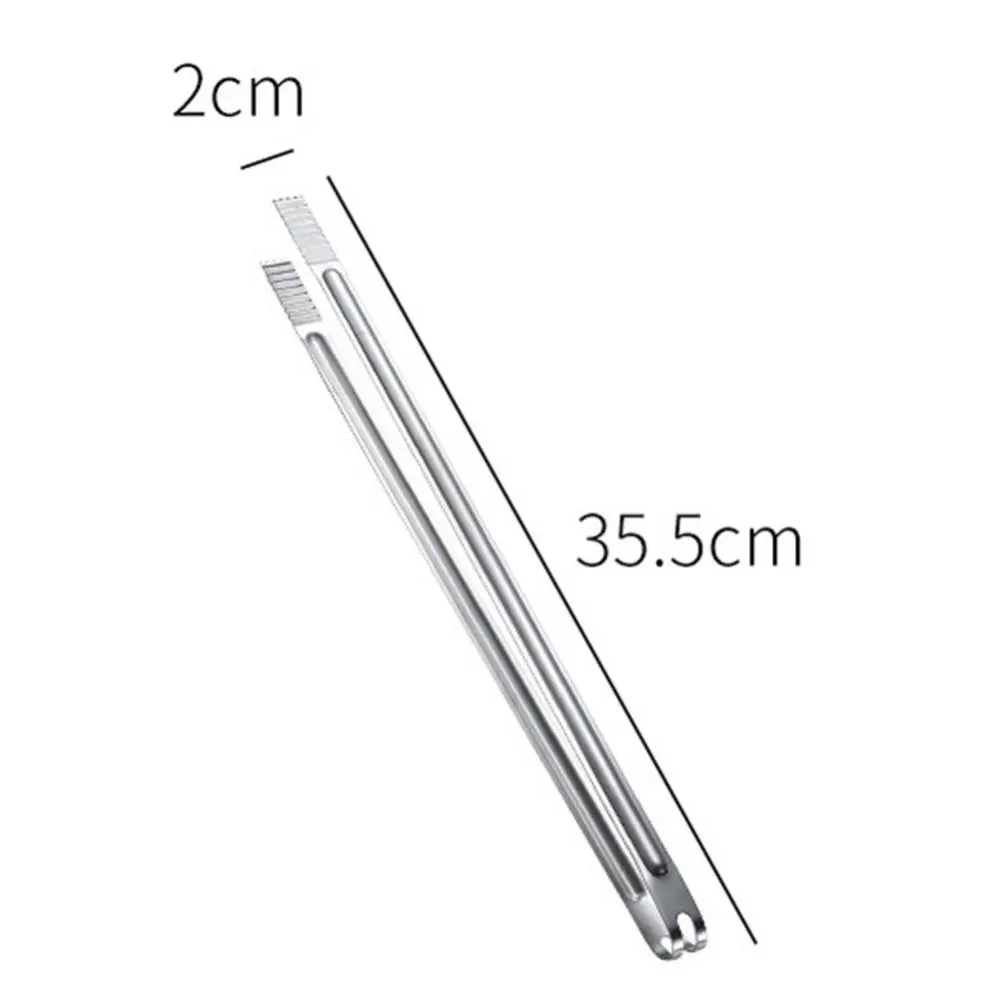 Portable Stainless Steel Kitchen Barbecue BBQ Meat Tongs Salad Steak Food Clip