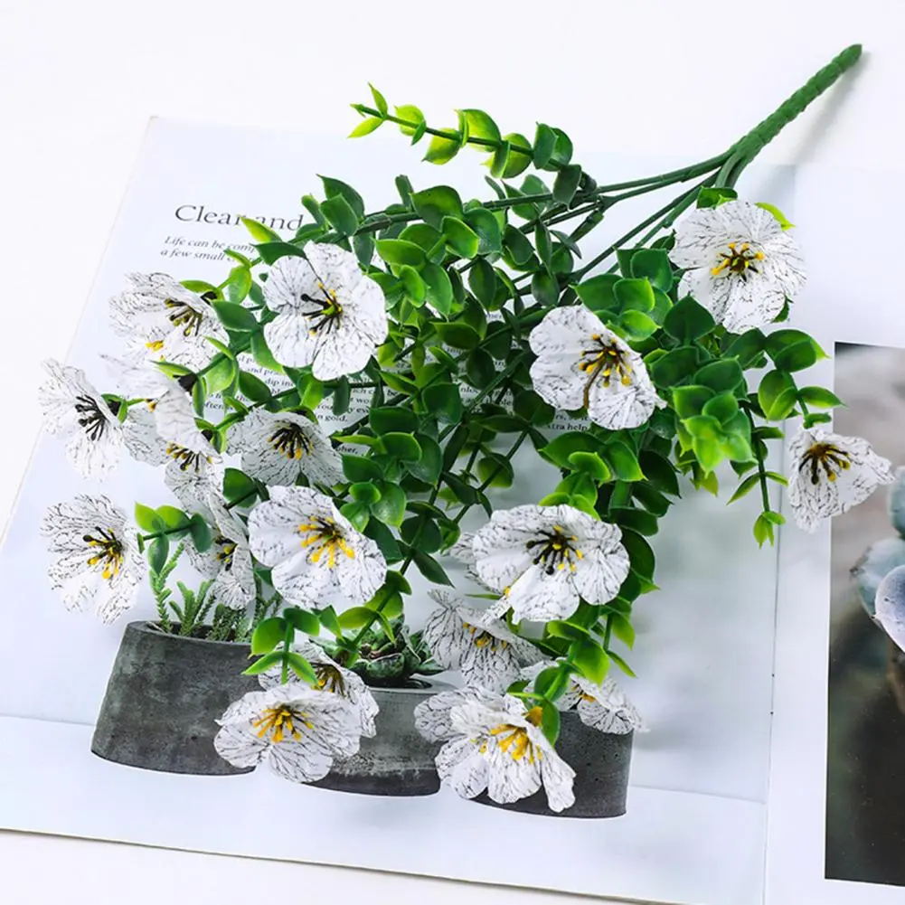 Durable Artificial Flower Stems Realistic Artificial Flowers Greenery Bundle for Outdoors Garden Wedding for Home for Outdoor