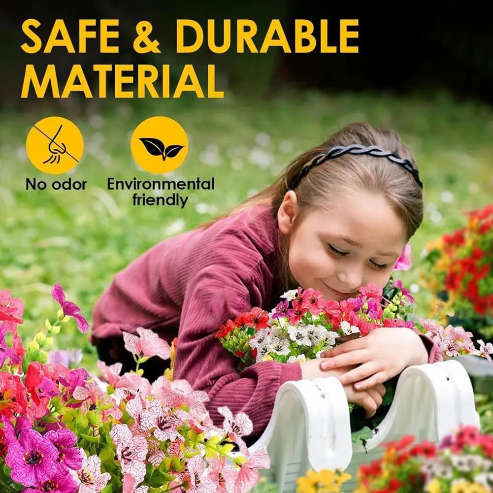Outdoor Artificial Flowers with Realistic Textures Realistic Uv Resistant Artificial Flowers for Outdoors for Spring for Garden